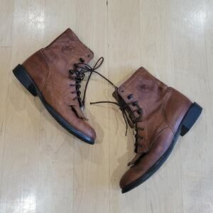 Ariat Heritage Lacer Brown Leather Boot with Kiltie Plate Ladies Size 6.5